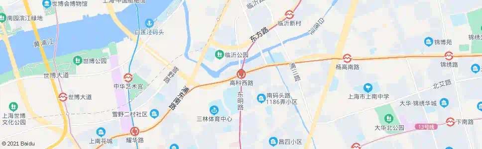 上海高科西路站_公交站地图_上海公交_妙搜公交查询2025
