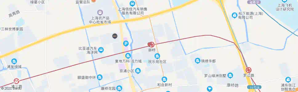 上海御桥路御青路(招呼站)_公交站地图_上海公交_妙搜公交查询2025