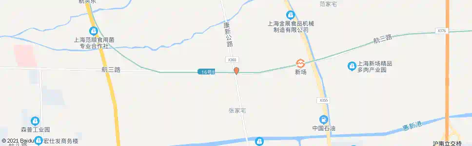 上海航三路康新公路_公交站地图_上海公交_妙搜公交查询2025
