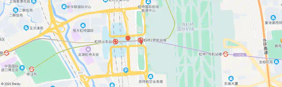 上海虹桥机场2号航站楼_公交站地图_上海公交_妙搜公交查询2025