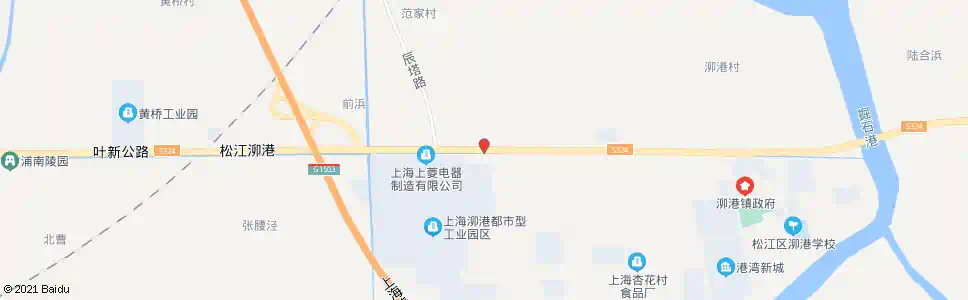 上海叶新公路泖港工业区_公交站地图_上海公交_妙搜公交查询2025