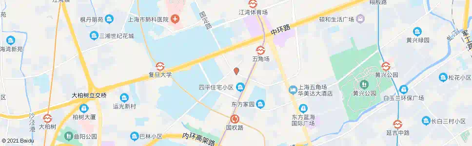 上海国定路四平路_公交站地图_上海公交_妙搜公交查询2025