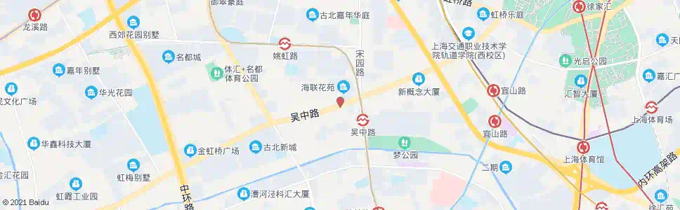 上海吴中路张虹路_公交站地图_上海公交_妙搜公交查询2025