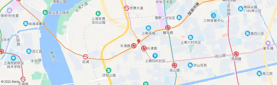 上海长清路耀华路_公交站地图_上海公交_妙搜公交查询2025