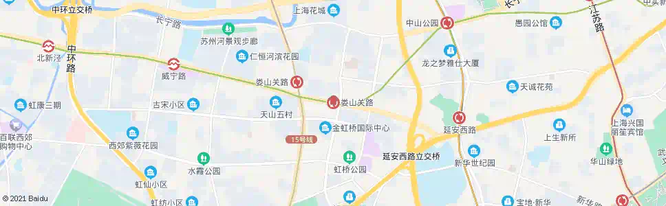 上海娄山关路站_公交站地图_上海公交_妙搜公交查询2025