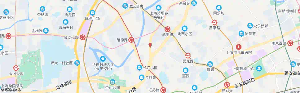 上海万航渡路长寿路_公交站地图_上海公交_妙搜公交查询2025