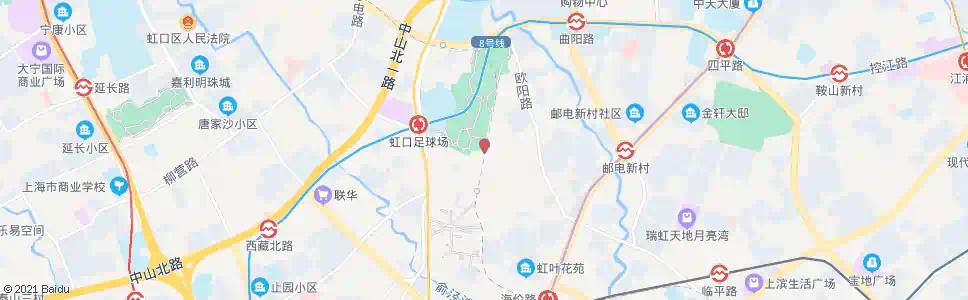 上海甜爱路山阴路_公交站地图_上海公交_妙搜公交查询2025