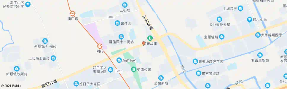 上海宝安公路菊泉街_公交站地图_上海公交_妙搜公交查询2025
