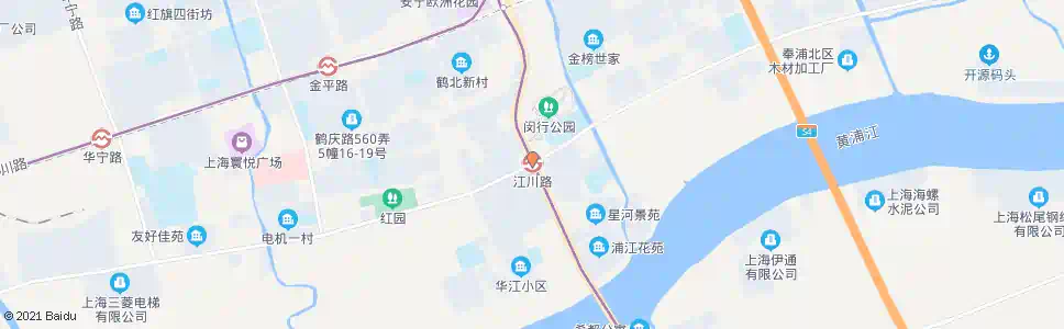 上海沪闵路江川路_公交站地图_上海公交_妙搜公交查询2025