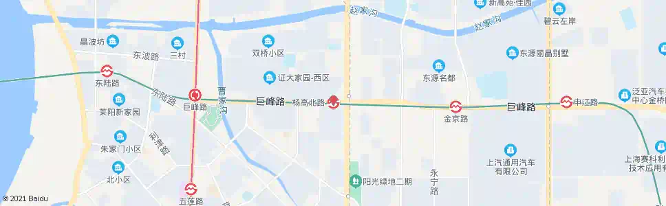 上海花山路杨高北路_公交站地图_上海公交_妙搜公交查询2025