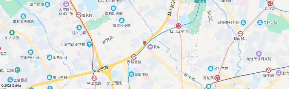 上海西宝兴路中山北路_公交站地图_上海公交_妙搜公交查询2025
