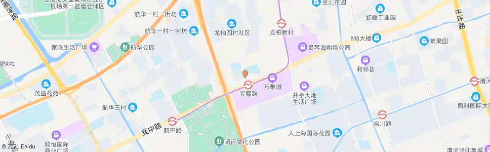 上海紫藤路吴中路_公交站地图_上海公交_妙搜公交查询2025