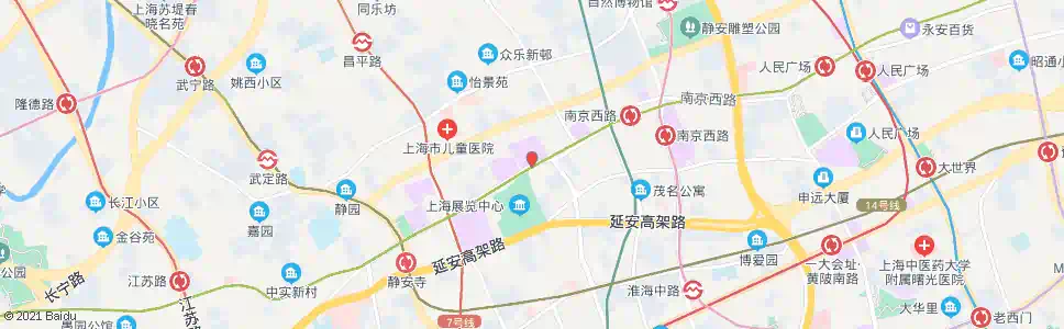 上海南京西路陕西北路_公交站地图_上海公交_妙搜公交查询2025