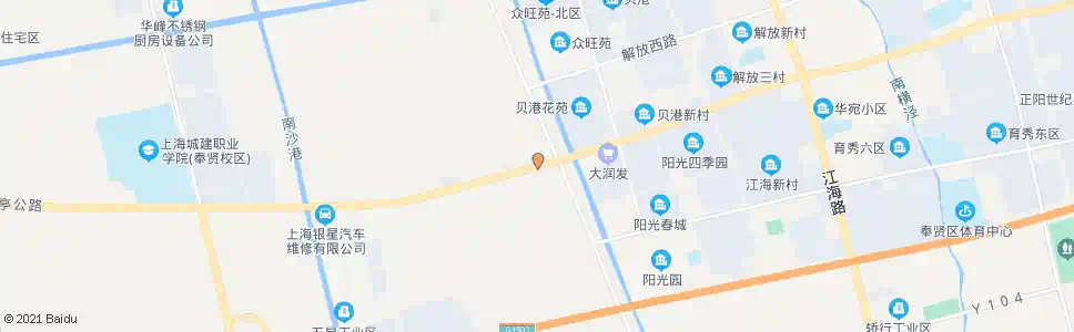 上海南亭公路五星路(招呼站)_公交站地图_上海公交_妙搜公交查询2025