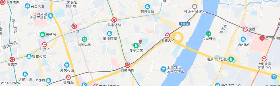上海蓬莱公园_公交站地图_上海公交_妙搜公交查询2025