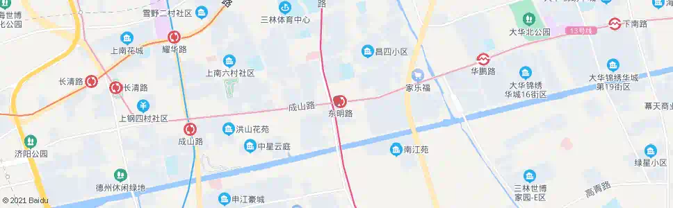 上海三林路东明路_公交站地图_上海公交_妙搜公交查询2025