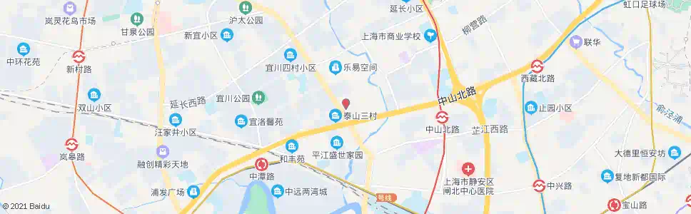 上海沪太路中山北路_公交站地图_上海公交_妙搜公交查询2025