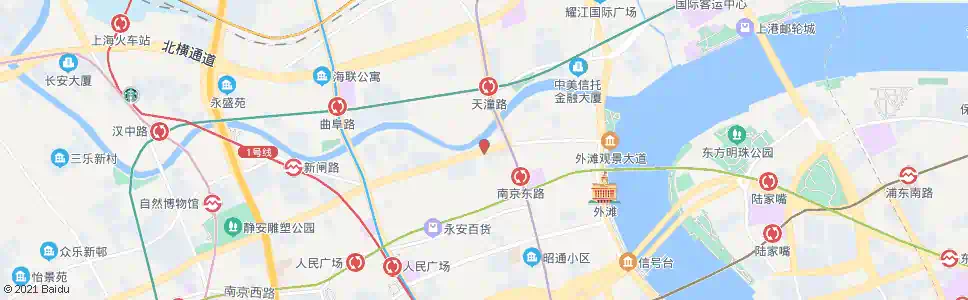 上海北京东路山东北路_公交站地图_上海公交_妙搜公交查询2025