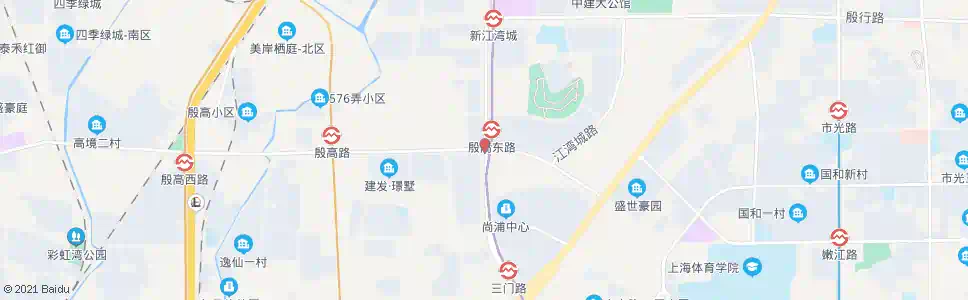 上海淞沪路殷高路_公交站地图_上海公交_妙搜公交查询2025