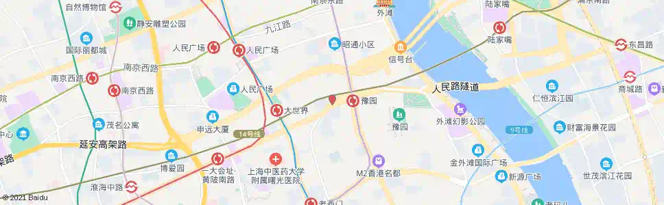 上海福建南路人民路(临时站)_公交站地图_上海公交_妙搜公交查询2025