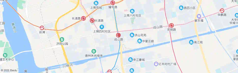 上海上南路德州路_公交站地图_上海公交_妙搜公交查询2025