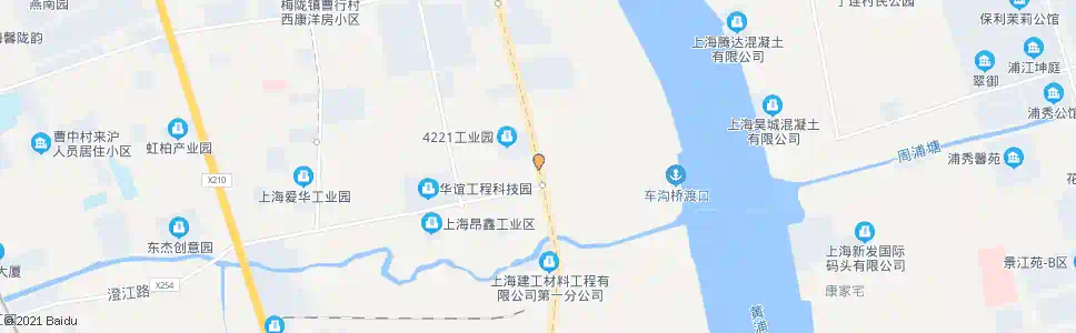 上海龙吴路澄江路(车沟桥)_公交站地图_上海公交_妙搜公交查询2025