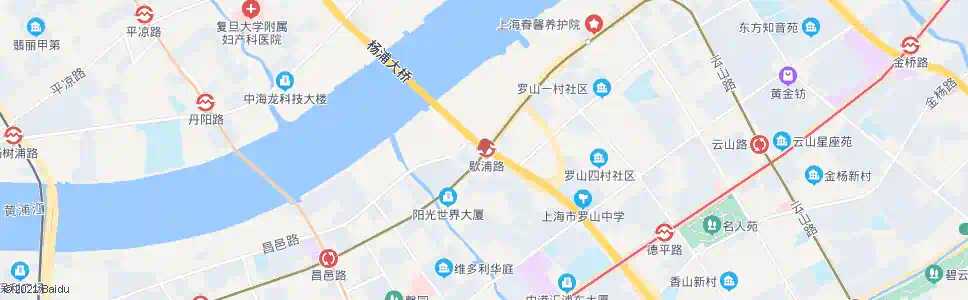 上海罗山路浦东大道(临时站)_公交站地图_上海公交_妙搜公交查询2025