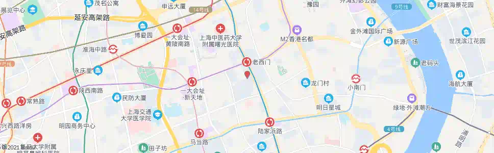 上海老西门肇周路_公交站地图_上海公交_妙搜公交查询2025