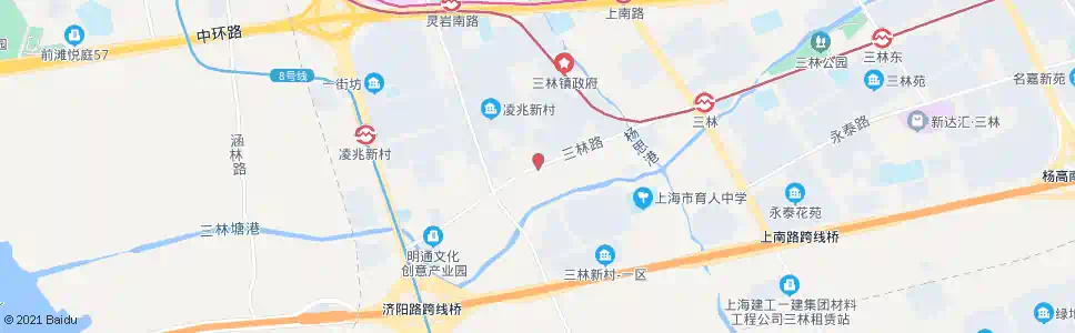 上海三林路灵岩南路_公交站地图_上海公交_妙搜公交查询2025