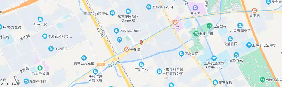上海北松公路中春路(招呼站)_公交站地图_上海公交_妙搜公交查询2025