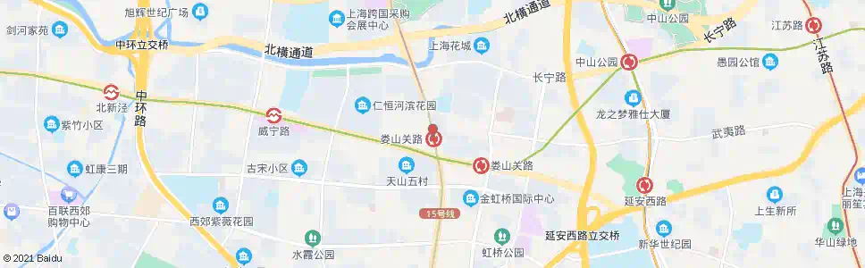 上海古北路天山路_公交站地图_上海公交_妙搜公交查询2025