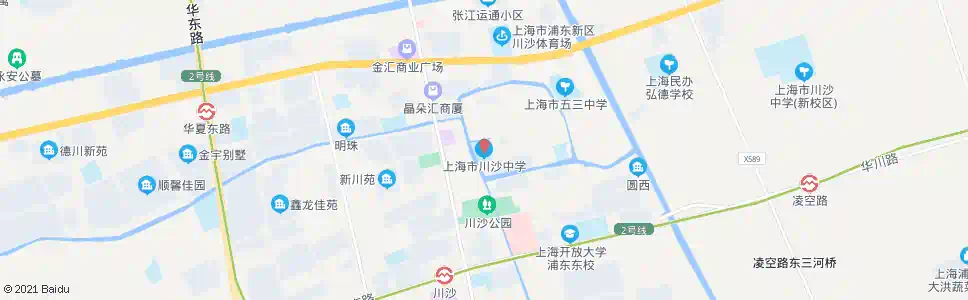 上海川沙中学_公交站地图_上海公交_妙搜公交查询2025