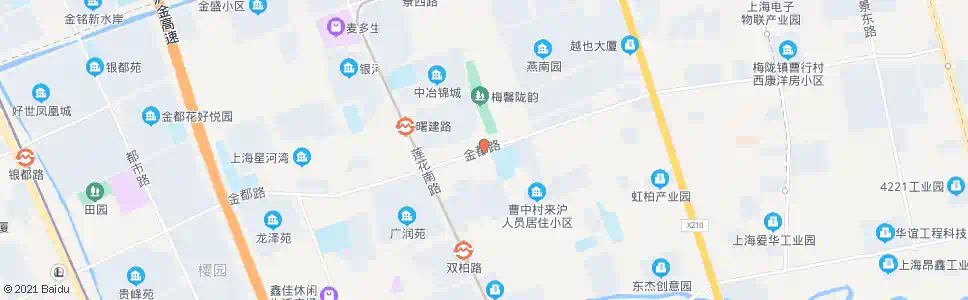 上海金都路景西路_公交站地图_上海公交_妙搜公交查询2025
