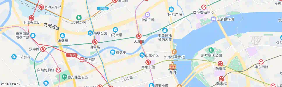 上海河南中路_公交站地图_上海公交_妙搜公交查询2025