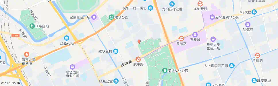 上海航中路航南路_公交站地图_上海公交_妙搜公交查询2025