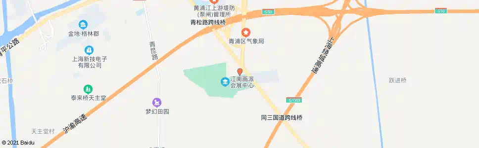 上海青松公路塘郁(珠湘泾)_公交站地图_上海公交_妙搜公交查询2025