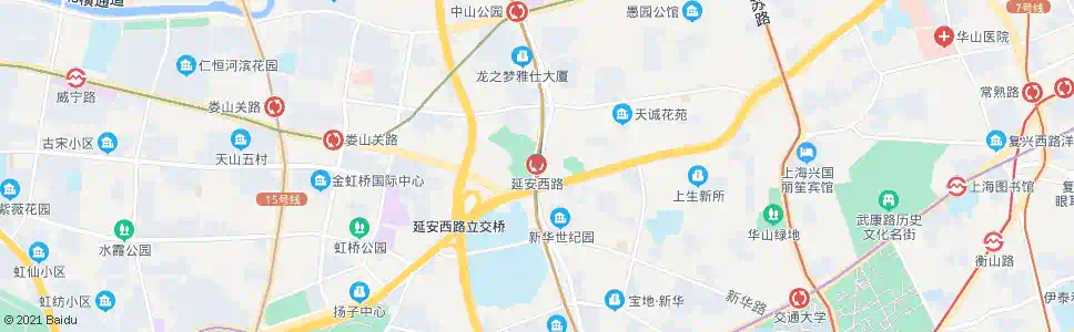 上海南京西路延安西路_公交站地图_上海公交_妙搜公交查询2025