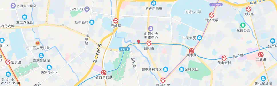 上海大连西路曲阳路_公交站地图_上海公交_妙搜公交查询2025