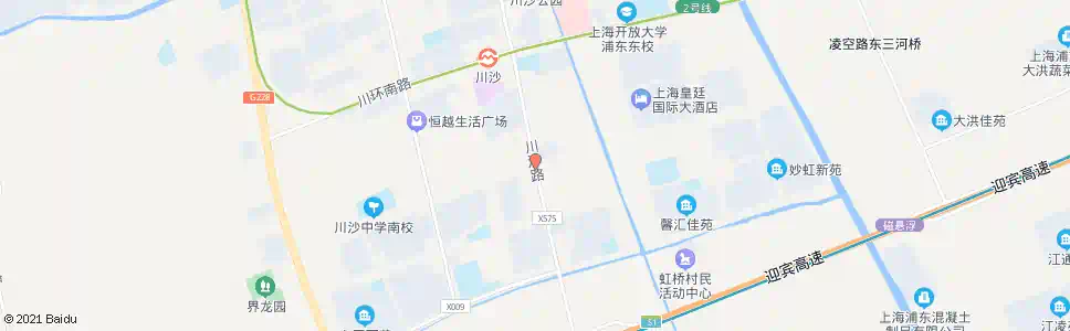 上海川沙路平川路_公交站地图_上海公交_妙搜公交查询2025