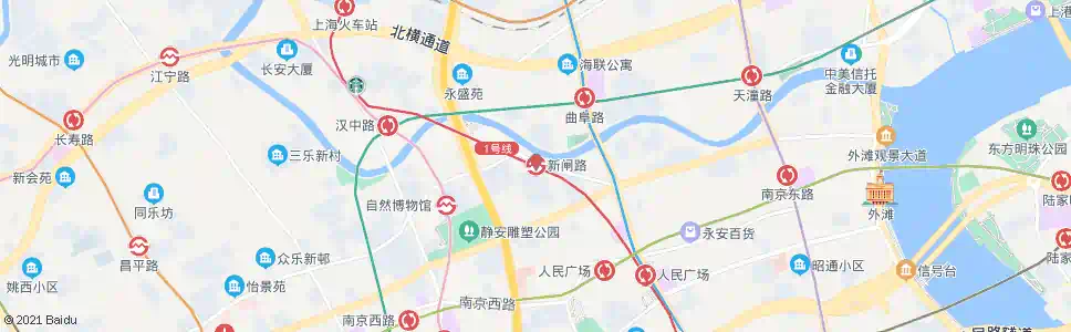 上海新闸路地铁站_公交站地图_上海公交_妙搜公交查询2025