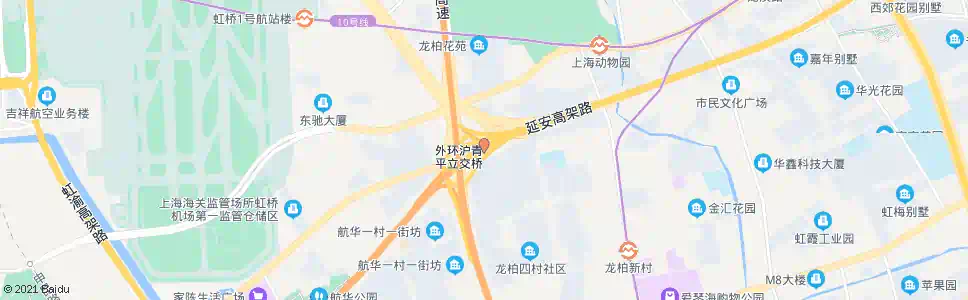 上海延安西路外环高速公路_公交站地图_上海公交_妙搜公交查询2025