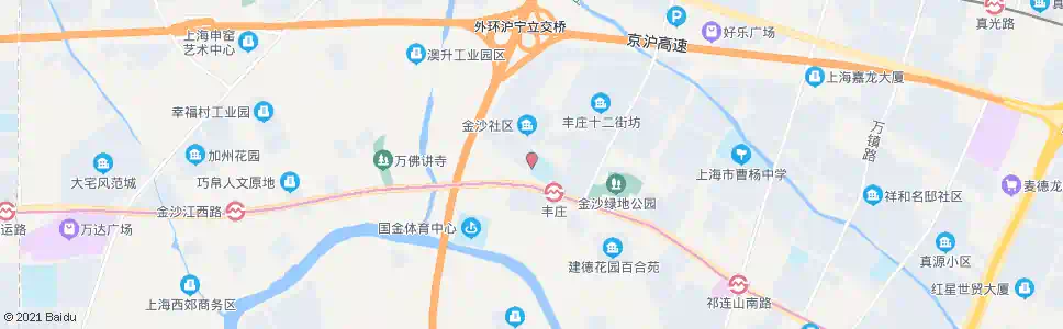 上海金沙江西路丰庄西路(临时站)_公交站地图_上海公交_妙搜公交查询2025