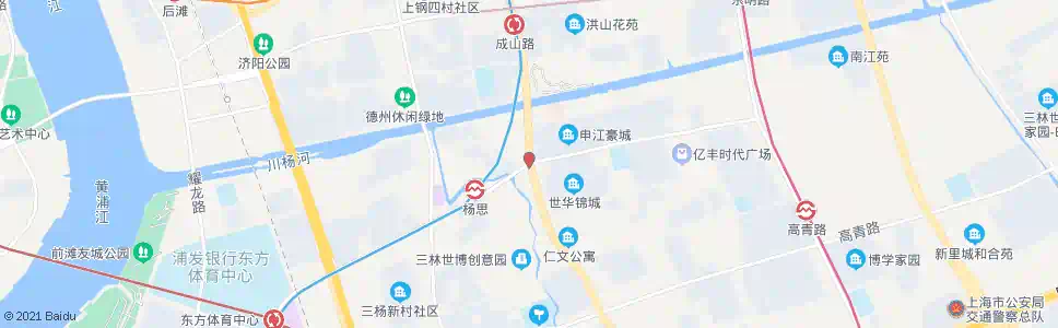 上海上南路杨思路(杨思)_公交站地图_上海公交_妙搜公交查询2025