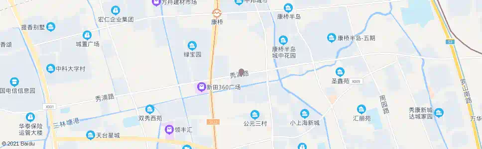 上海康沈公路秀浦路_公交站地图_上海公交_妙搜公交查询2025