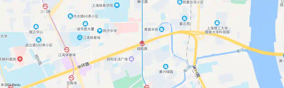 上海翔殷路站_公交站地图_上海公交_妙搜公交查询2025