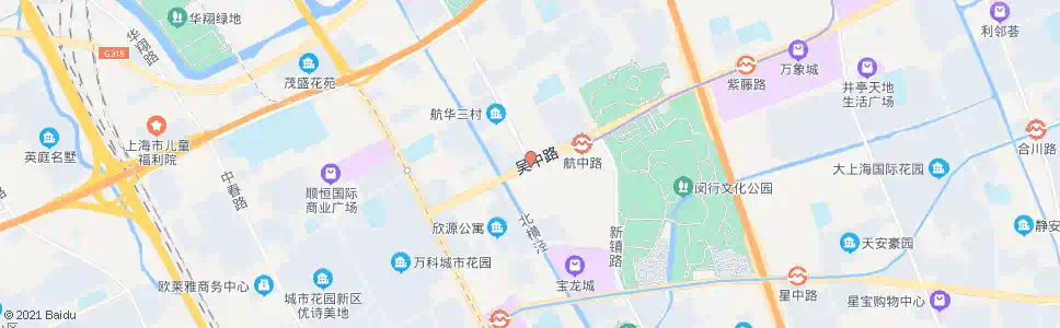 上海航新路吴中路_公交站地图_上海公交_妙搜公交查询2025