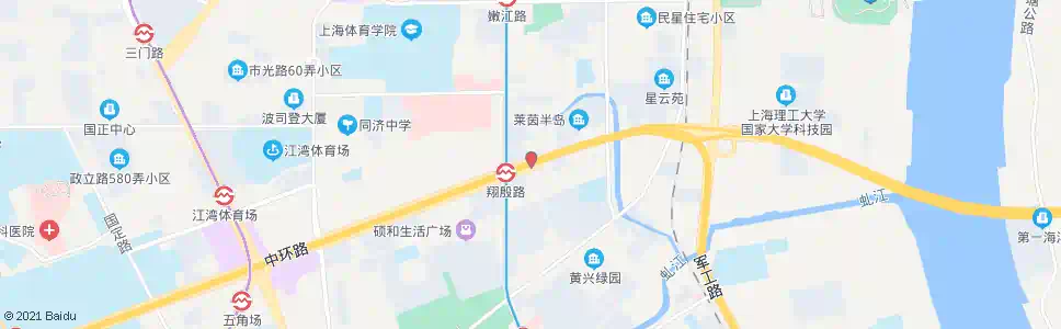 上海翔殷路沙岗路(兰花村)_公交站地图_上海公交_妙搜公交查询2025