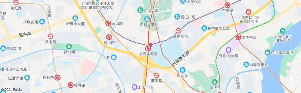 上海体育馆_公交站地图_上海公交_妙搜公交查询2025