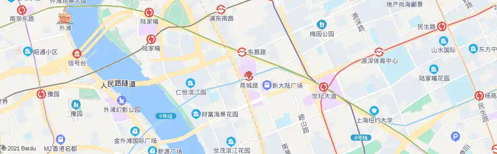 上海浦城路商城路_公交站地图_上海公交_妙搜公交查询2025