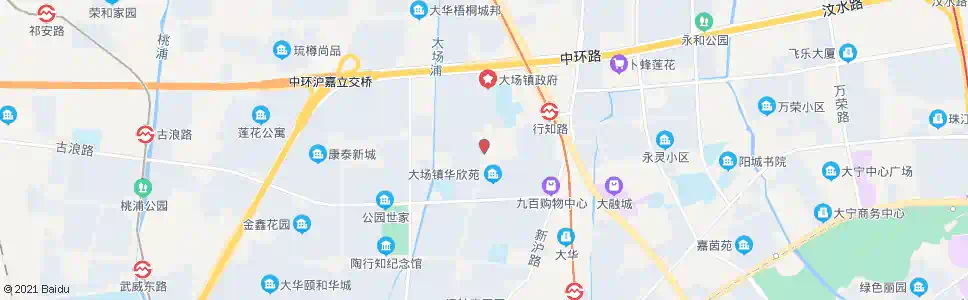 上海大华路行知路_公交站地图_上海公交_妙搜公交查询2025